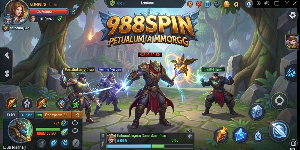 Screenshot gameplay 988SPIN yang menampilkan aksi pertempuran menarik.