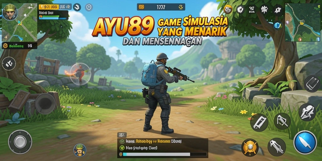 Screenshot gameplay AYU89 yang menunjukkan interaksi dalam simulasi.