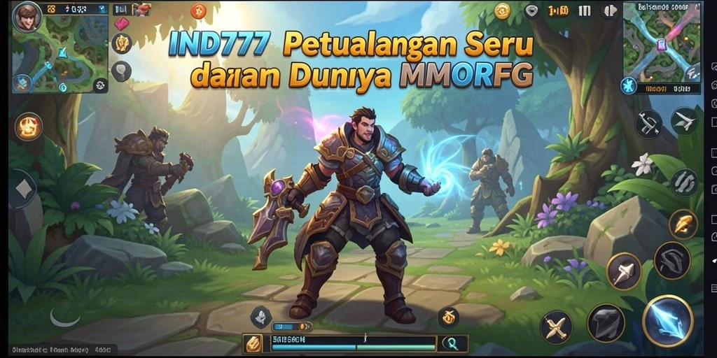 Screenshot gameplay IND777 yang menampilkan pertarungan epik dalam dunia MMORPG.