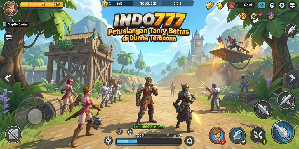 Screenshot gameplay INDO777 yang menampilkan eksplorasi dunia terbuka.