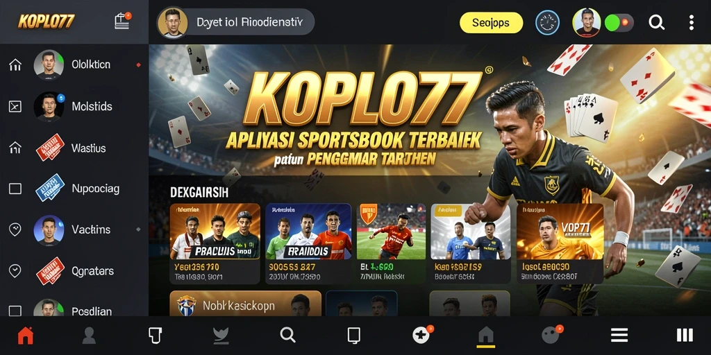 Tampilan antarmuka KOPLO77 yang menarik dan informatif untuk taruhan olahraga.