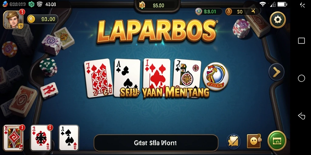 Tampilan gameplay seru dalam LAPARBOS dengan teman-teman di papan domino.