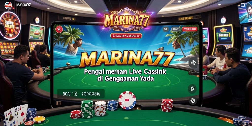 Screenshot MARINA77 menampilkan pengalaman Live Casino yang interaktif.