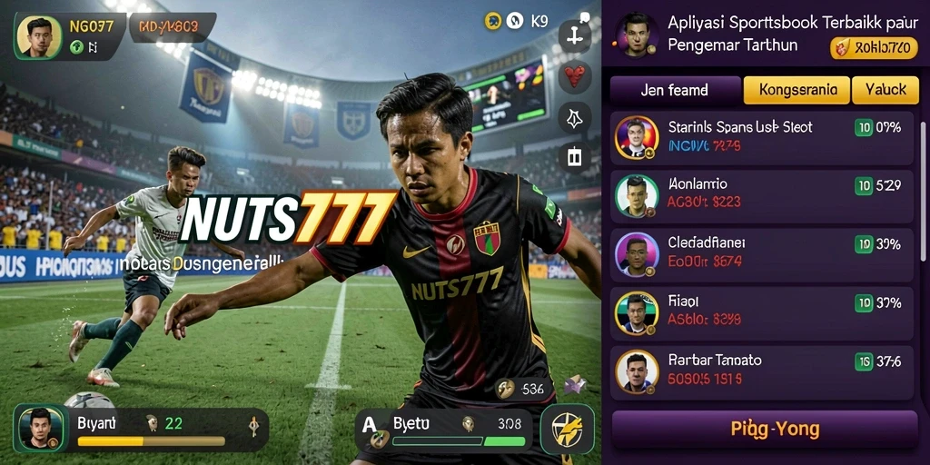 Screenshot NUTS777 menampilkan tampilan taruhan olahraga yang menarik.