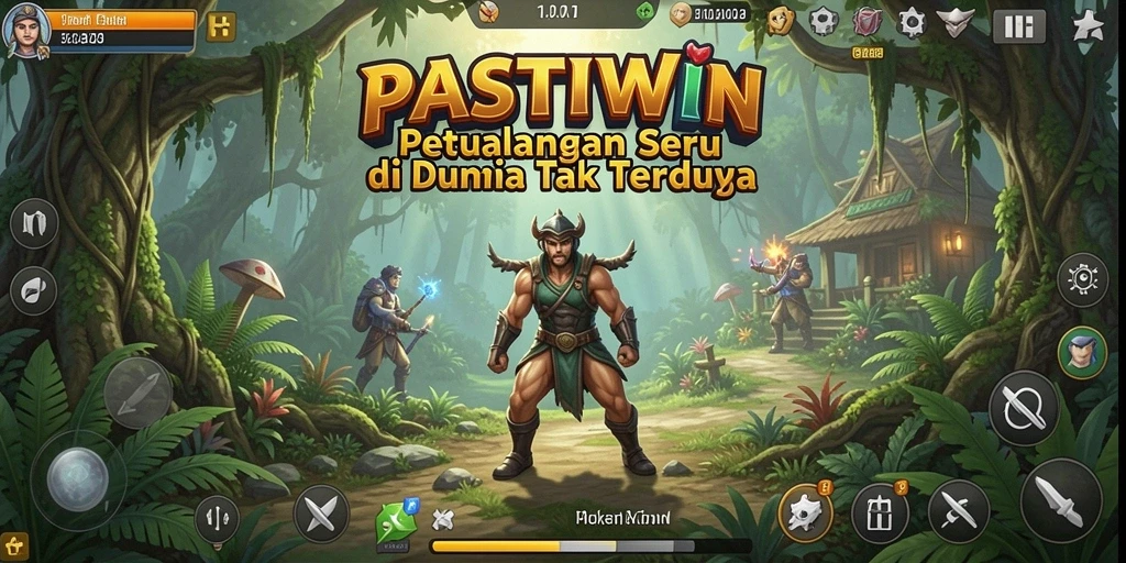 Gameplay PASTIWIN yang menampilkan eksplorasi penuh tantangan.