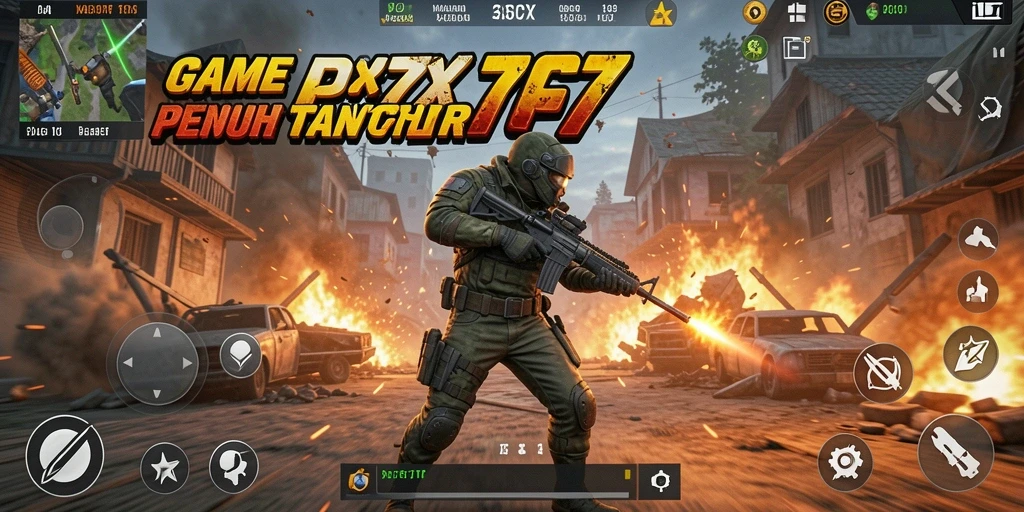 Tampilan gameplay menegangkan dari PCX777 dengan aksi seru.
