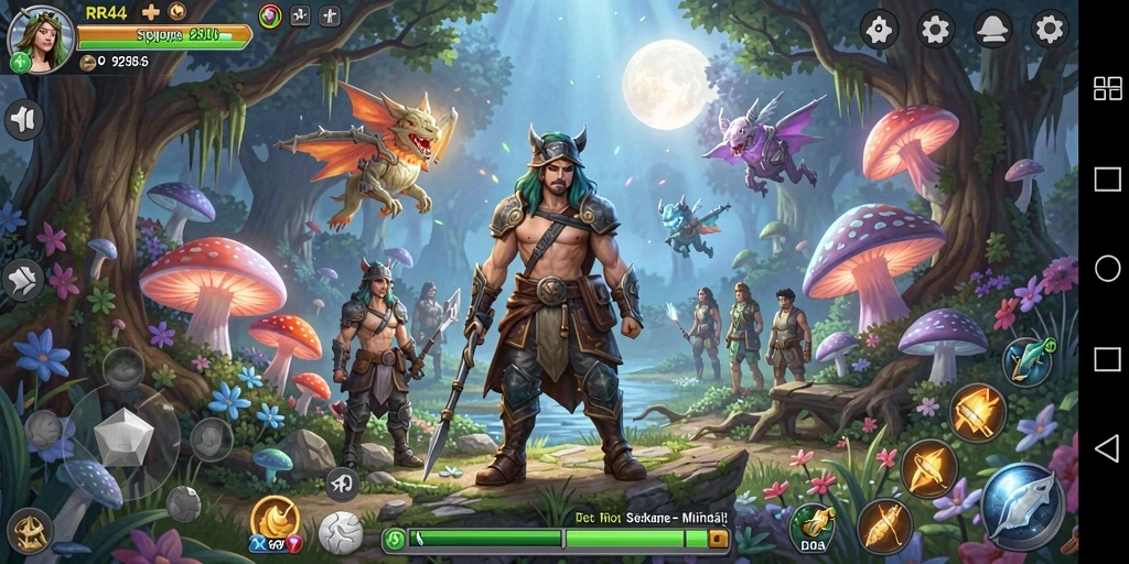 Tampilan gameplay RR44 dengan karakter dan lingkungan yang fantastis.