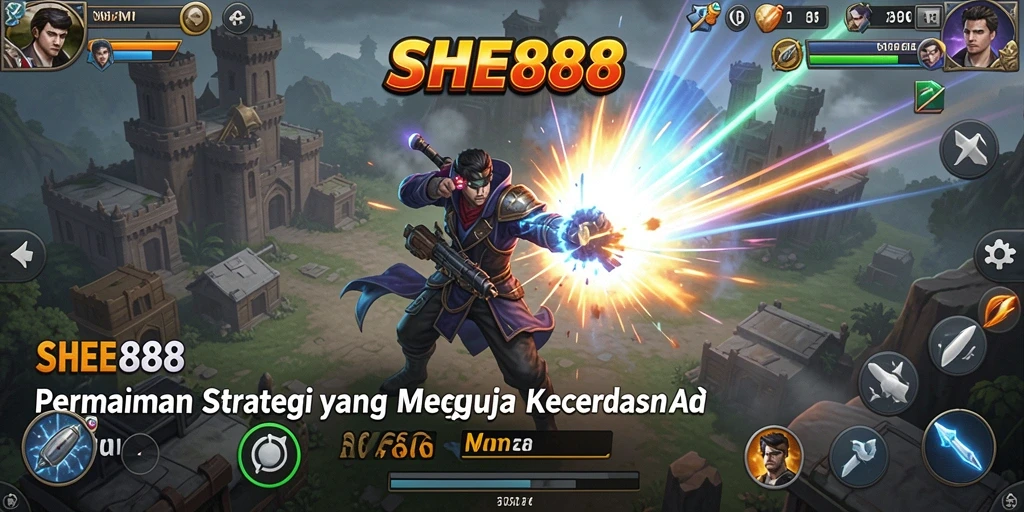 Screenshot utama SHE888 menampilkan aksi strategis yang mendebarkan.