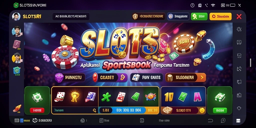 Tampilan menarik dari gameplay SLOTSRI di aplikasi Sportsbook.