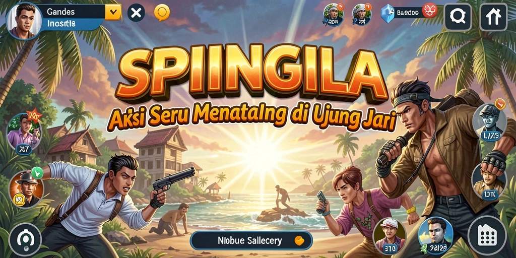 Tampilan gameplay SPINGILA yang penuh aksi dan menarik perhatian.
