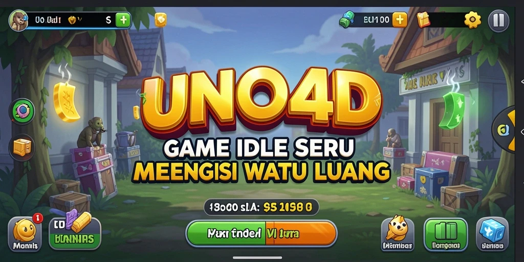 Gambar gameplay UNO4D yang menampilkan momen santai saat bermain Idle.