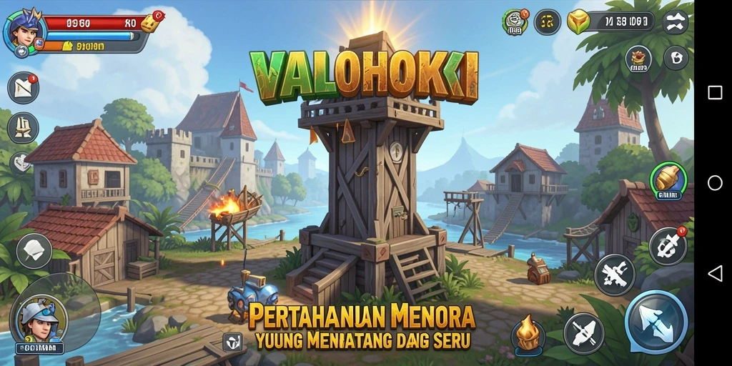 Gameplay seru dan menantang di VALOHOKI Tower Defense.