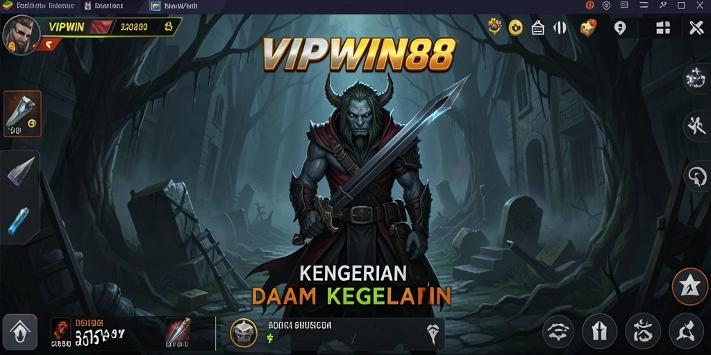 Tampilan gameplay yang menyeramkan dengan elemen horor yang mendalam.