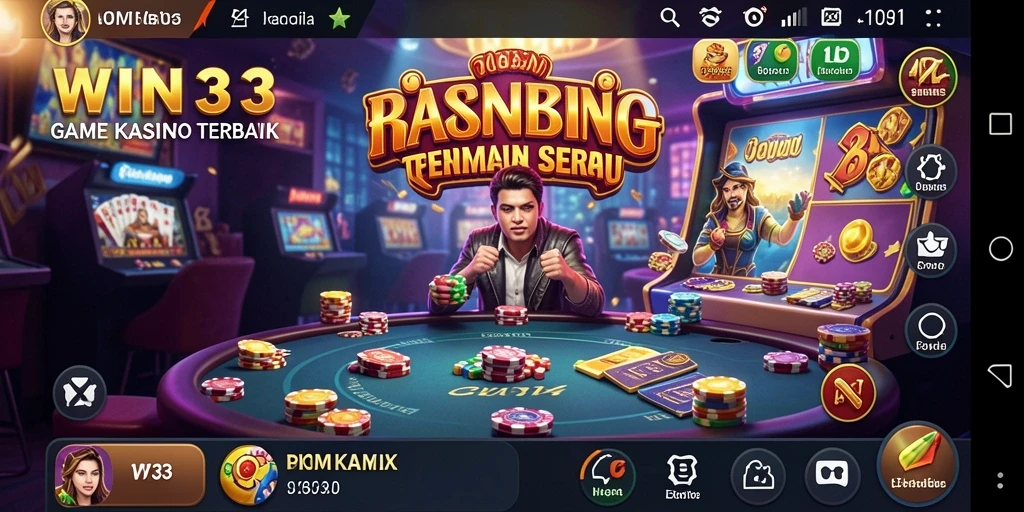 Screenshot menunjukkan gameplay seru dari permainan Kasino WIN33.