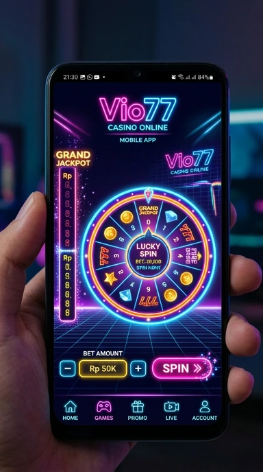 Tampilan aplikasi vio77 yang ramah pengguna.
